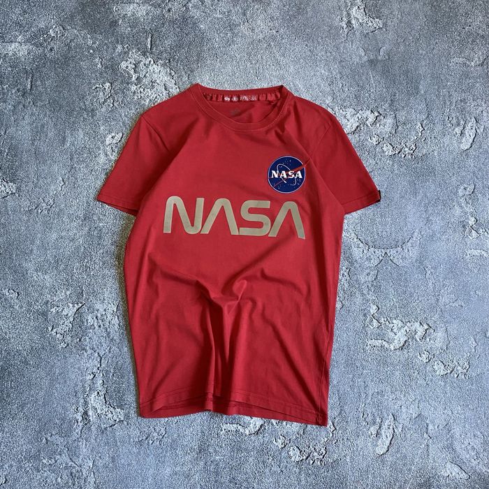 Футболка червона від alpha industries , чоловіча футболка альфа