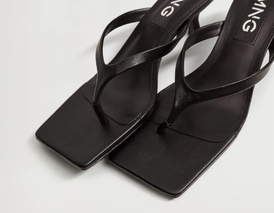Sandalia em pele Mango 39