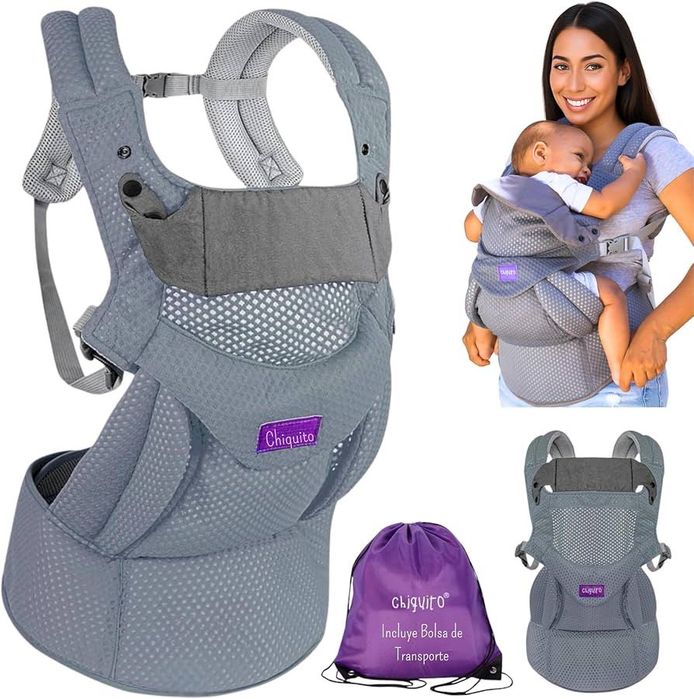 Ergonomiczne nosidełko Chiquito 3,2–15 kg – ciemnoszare