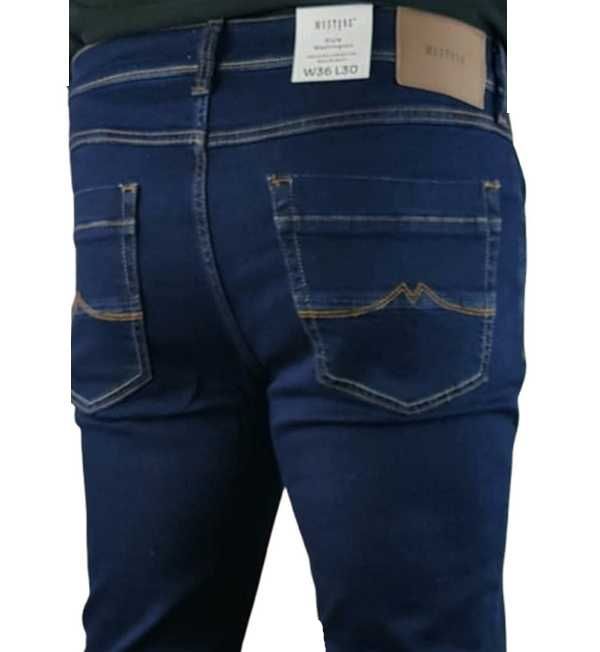Nowe męskie jeansy Mustang Washington -medium straight oryg. granatowe rozmiar - W38/L34