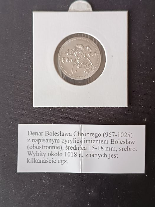 Denar Bolesława Chrobrego 1018 rok kopia