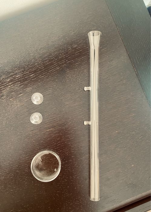 Tubo Alimentação Vidro 35cm | Camarões | Evita Sujidade NOVO