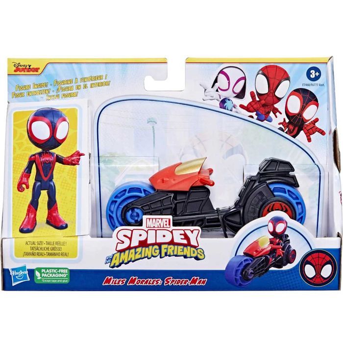 Spidey I Super Kumple Marvel Motocykl + Ruchoma Figurka Miles Morales