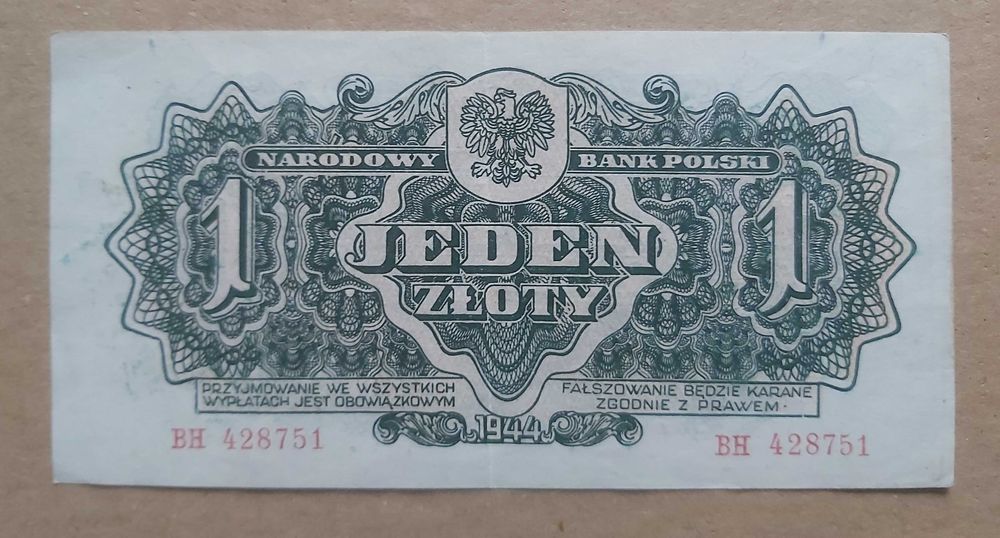 1 zł z 1944 stan b. dobry !! !! !!