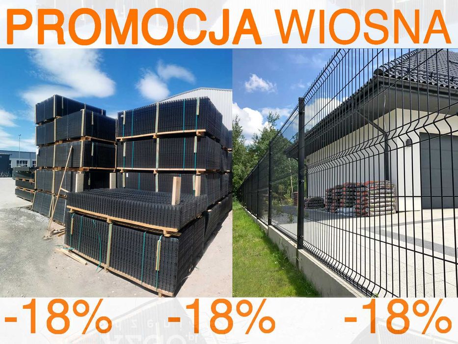 Ogrodzenie Panelowe 3D Kompletne 4mm + betony + słupki