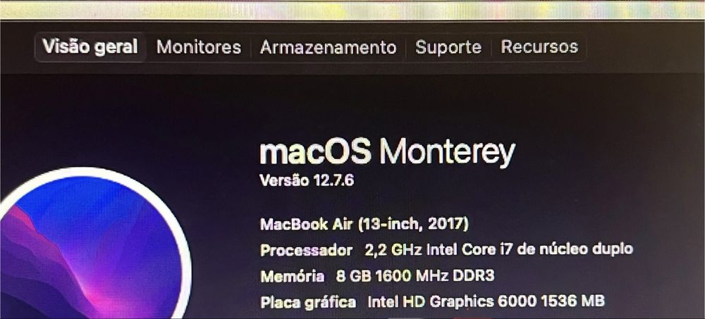 MacBook Air 13 polegadas retina i7 8G ram 256GB disco SSD431627669288396804