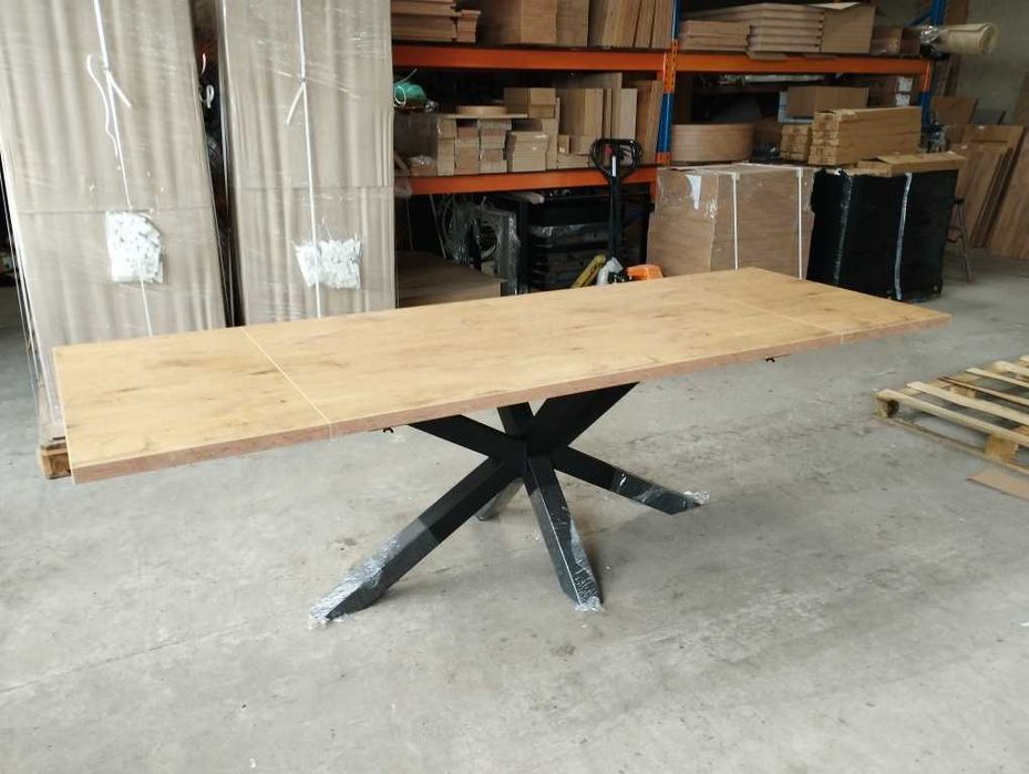 Stół Loft PAJĄK 140x240/80 Lancelot Craft Artisan Wotan Halifax Hikora