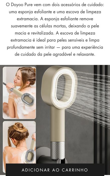 Chuveiro com filtro premium Doyoo Pure™ 3 em 1