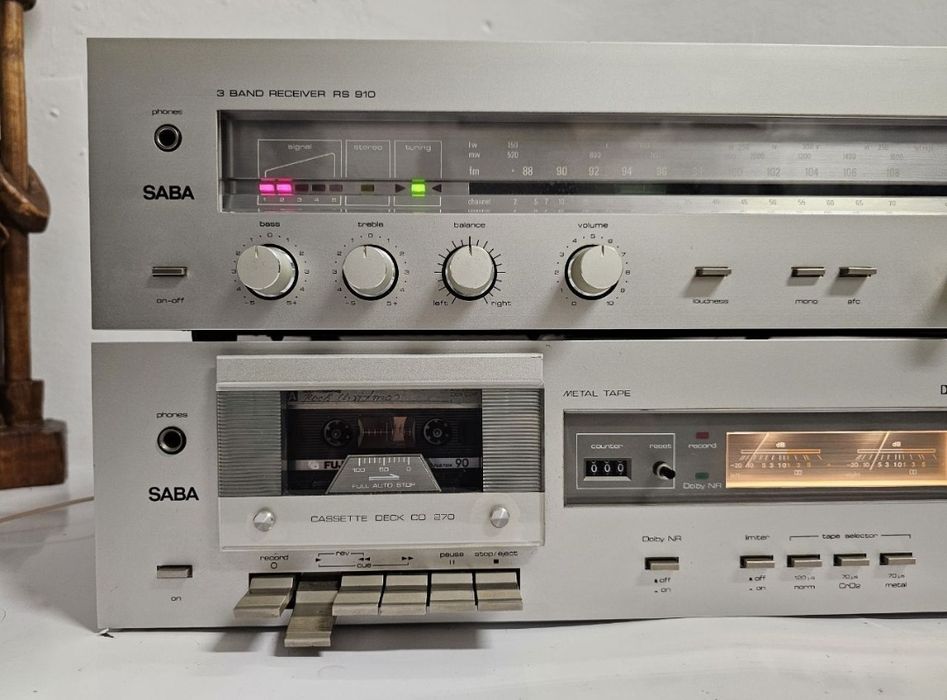 Amplituner stereo, magnetofon kasetowy Saba RS. -910 , 2x45W