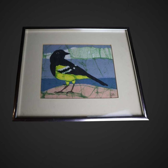 Obraz na materiale rama metal szkło 1978 r B41/102681