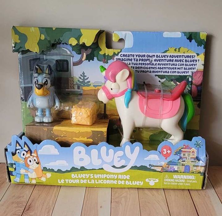 Bluey Jednorożec – Zestaw Figurek | Oryginalna Zabawka dla Dzieci | Figurki Bluey + Akcesoria