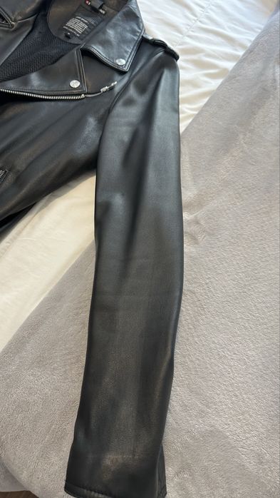 Blusao motard em pele