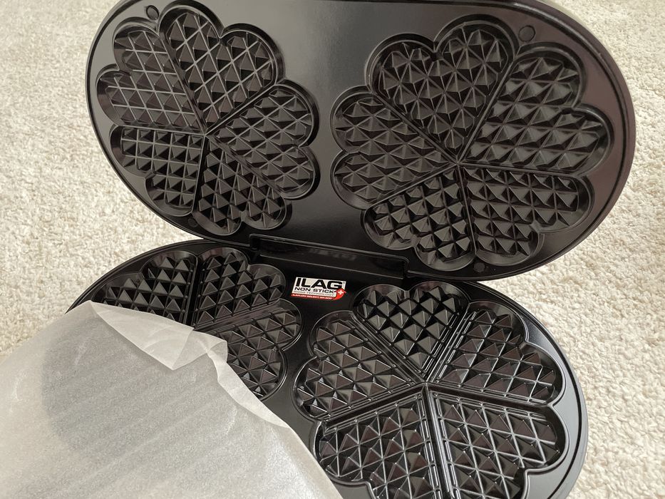 Gofrownica podwójna SilverCrest opiekacz czarny 1200 W serca serduszka