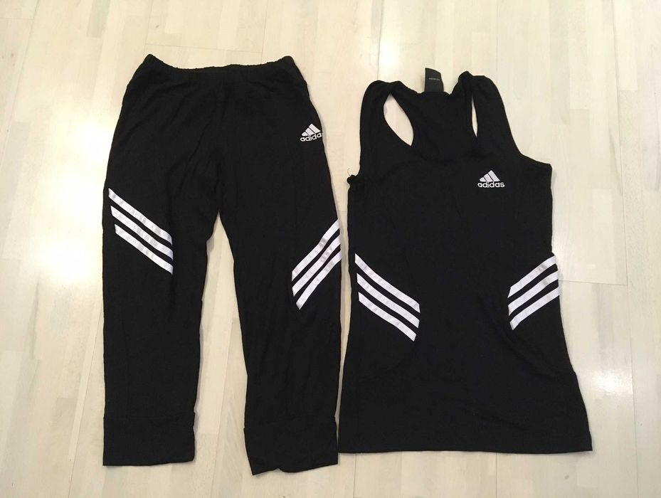 Dres Damski Adidas Sport Komplet Spodenki Koszulka Rozmiar S