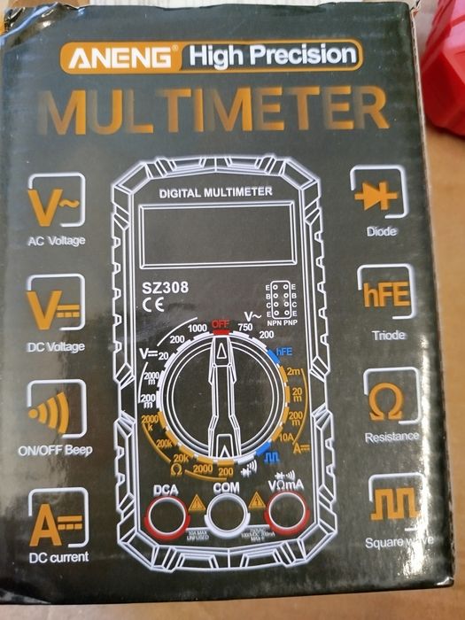 Cyfrowy multimetr, próbnik prądu