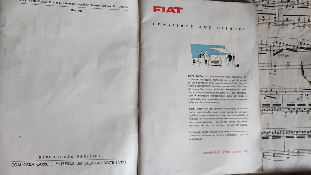 FIAT - Conselhos aos utentes - Livro Antigo