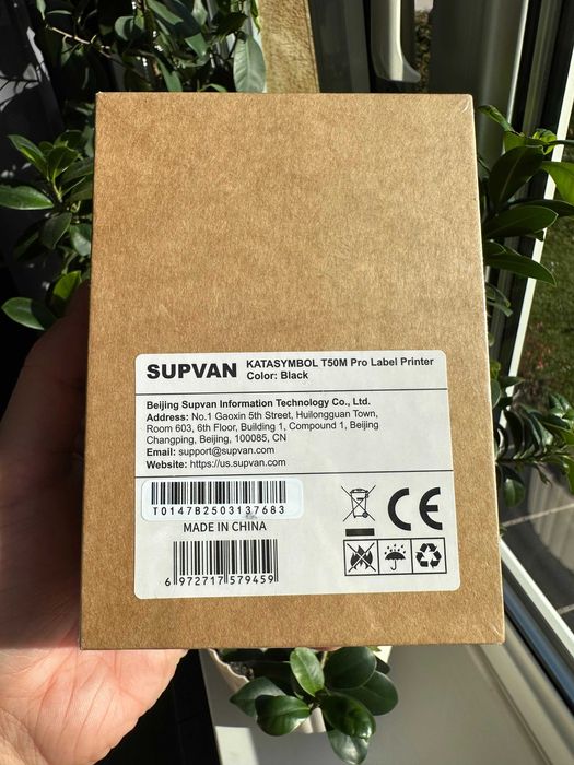 SUPVAN T50M Pro Drukarka Etykiet Termiczna Bluetooth + Rolka