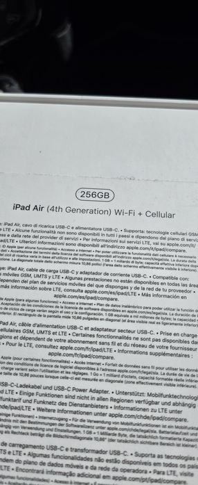 iPad air 4th gen 256 wifi+cell