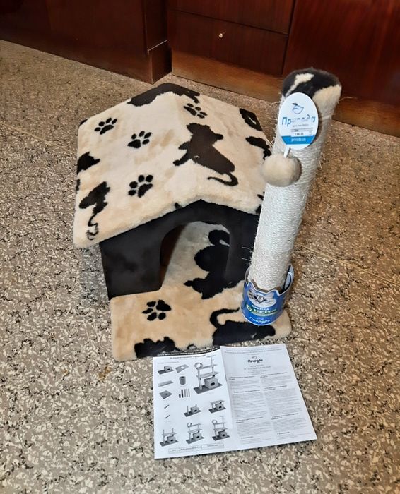 Домик для кота с когтеточкой