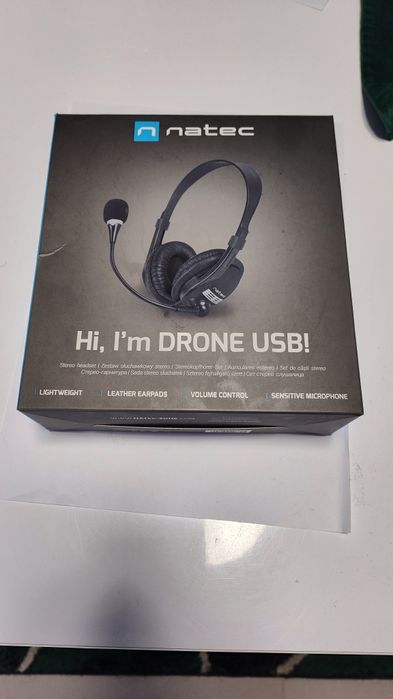 Słuchawki nauszne przewodowe USB