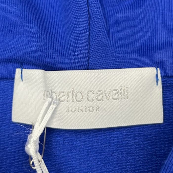 Bluza z kapturem Roberto Cavalli niebieska bawelniana xs (junior 16)