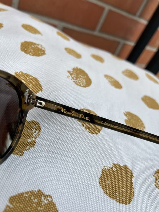 Massimo Dutti okulary przeciwsłoneczne czarne panterka khaki