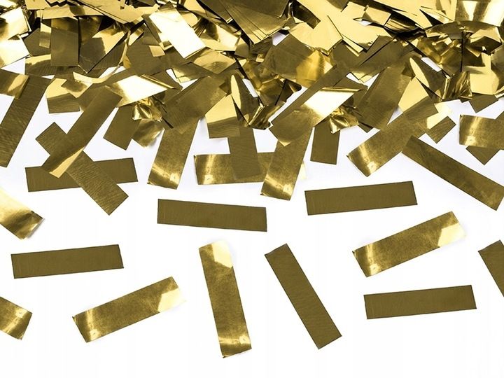 tuba z konfetti armatka strzelająca złote konfetti wesele ślub party 60cm