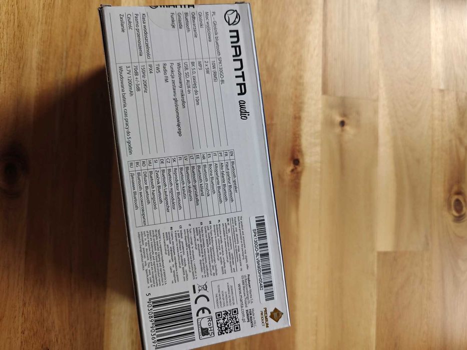 Głośnik mobilny MANTA SPK130GO Radio FM Niebieski