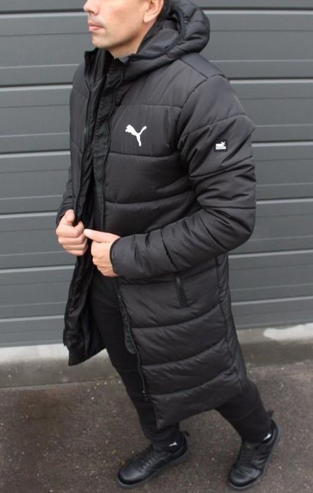 Зимова чоловіча парки Puma з капюшоном | довга Зимова куртка Пума