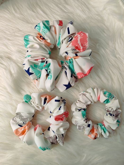 Scrunchie do włosów rozm XL Jedwab silk