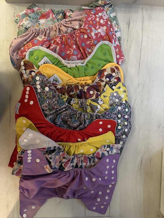 Багаторазові 12шт  підгузки із вкадишами  0-15кг