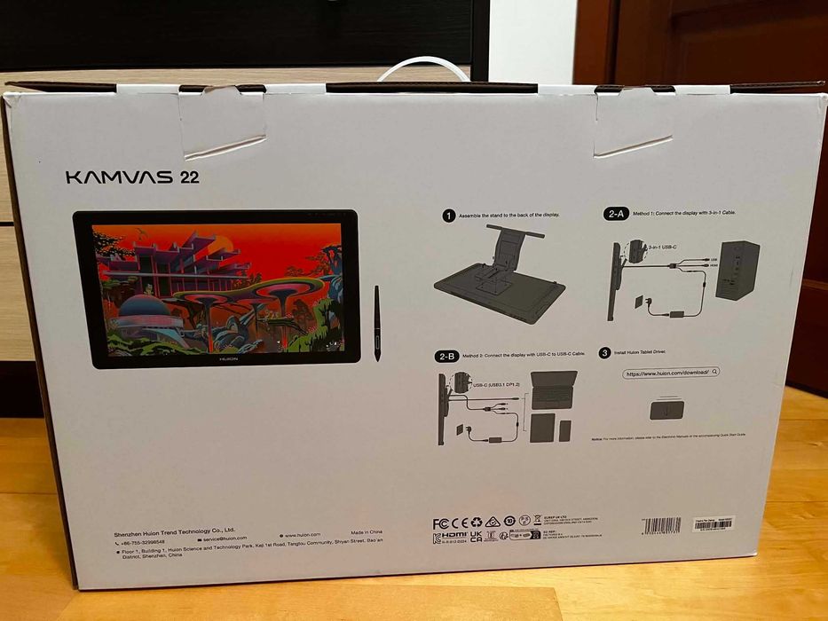 Tablet graficzny Huion Kamvas 22 Plus idealny STOJAK RYSIK 21,5''