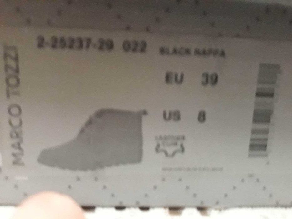 Botki czarne Marco Tozzi rozm 39