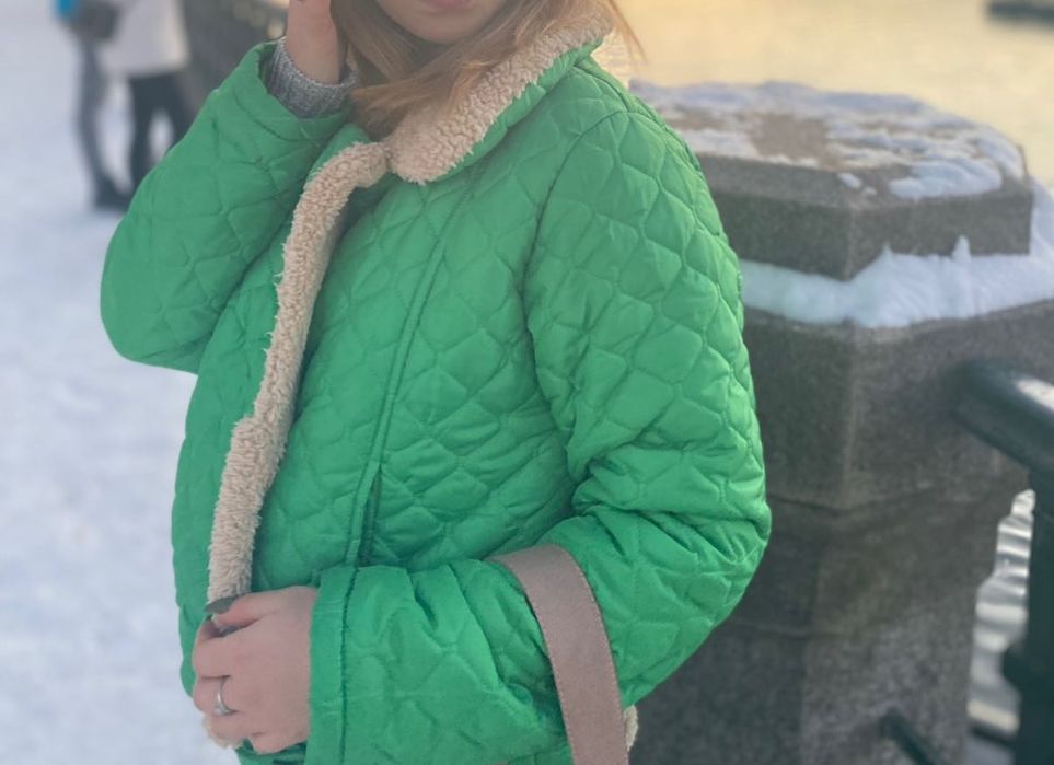 Стьобана Куртка-Авіатор в Насиченому  Зеленому Кольорі