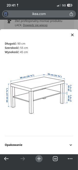 Stolik kawowy czarny