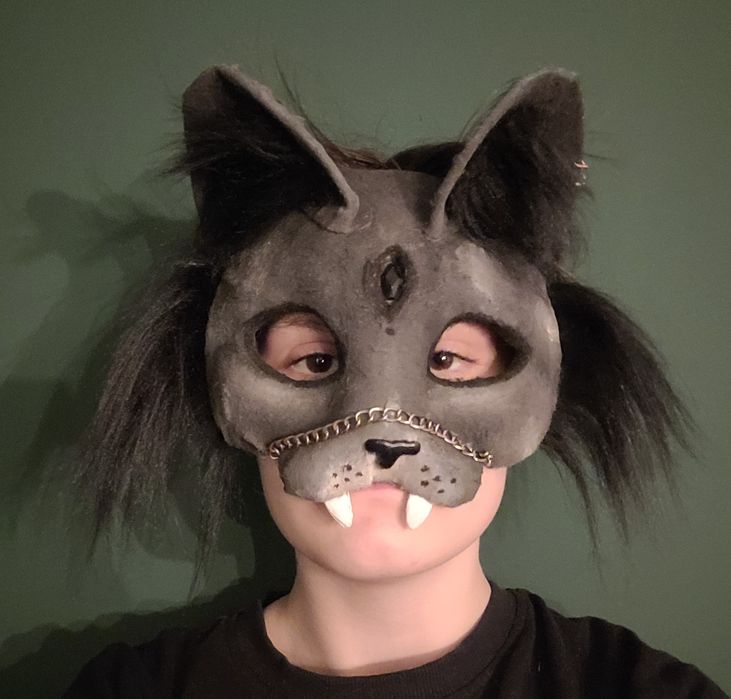 Maska therian / mroczny kot