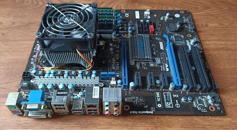 Плата ТОПОВАЯ MSI A55-G45 (MS-7695) c HDMI Видео/SATA III (sFM1, DDR3)