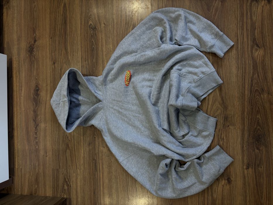 Szara bluza z kapturem Pegador, super stan, M, meska, boxy kroj