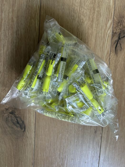 50x Zatyczki do uszu stopery 3M bhp korki do spania samolotu