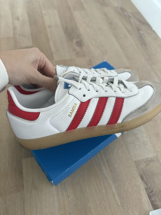 Samba vermelhos originais em pele n36,5