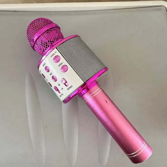 Микрофон караоке Ws-858, детский микрофон блютуз Bluetooth