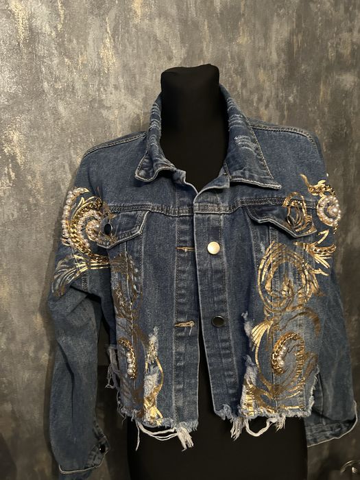 Kurtka jeans Gil Santucci-ozdoby koraliki r.L