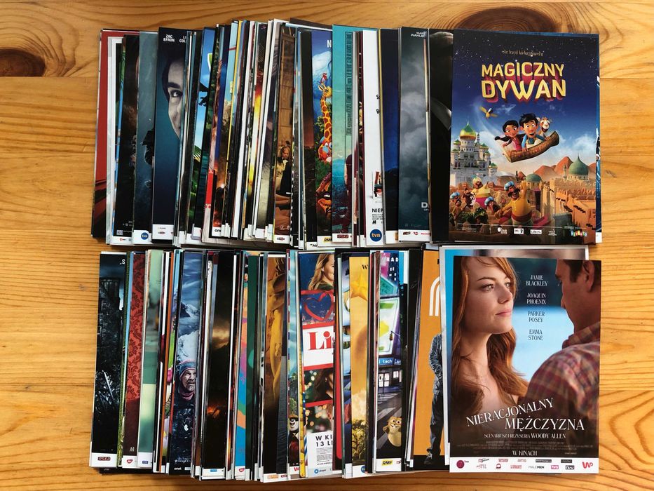 Zestaw ok. 300 szt. reklamowych ulotek filmowych