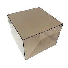 Cubo em espelho bronze