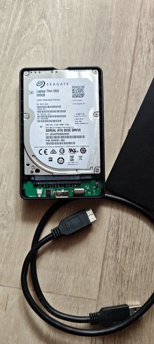 Зовнішній жорсткий диск 500GB Seagate + якісна кишеня Maiwo USB 3.0