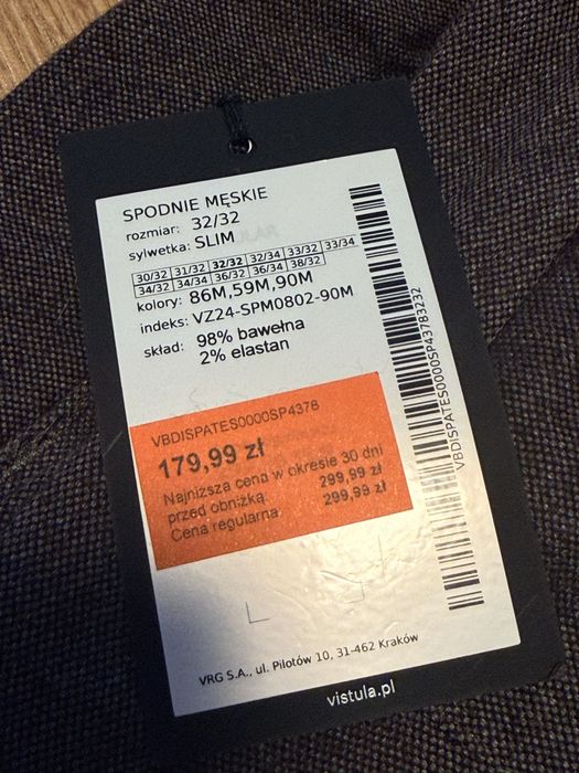 Nowe spodnie Vistula 32/32