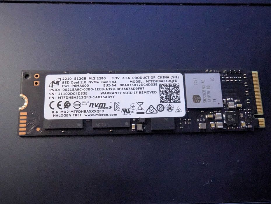Dysk ssd. m2 nvme, Micron_2210_MTFDHBA512QFDc 512gb, jak nowy