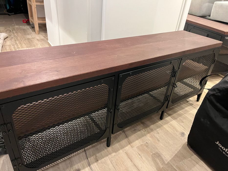 FJÄLLBO Szafka pod TV, czarny, 150x36x54 cm