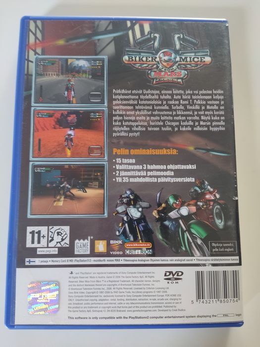 Biker Mice From Mars PlayStation 2 Ps2 PS2