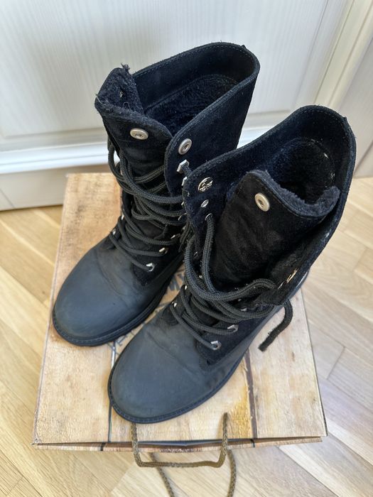 Чоботи жіночі з нубуку зимові